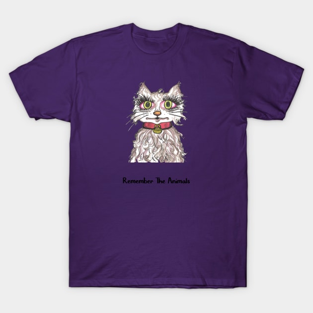 Remember The Animals Cute Cat T-Shirt by Olloway